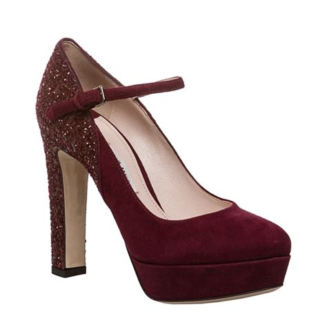 burgundy MIU MIU Women Shoes 